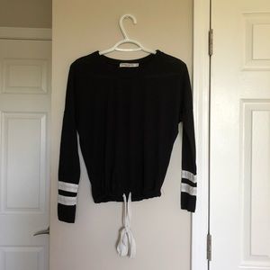 Chance or Fate Cropped Black Athletic Shirt